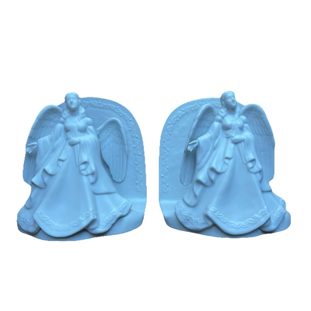 HMK CDS Ceramic Angel Bible Holder White Gold Crown Religious Decor Vintage